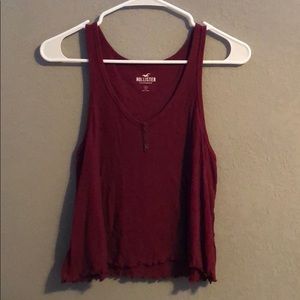 Burgundy crop tank top
